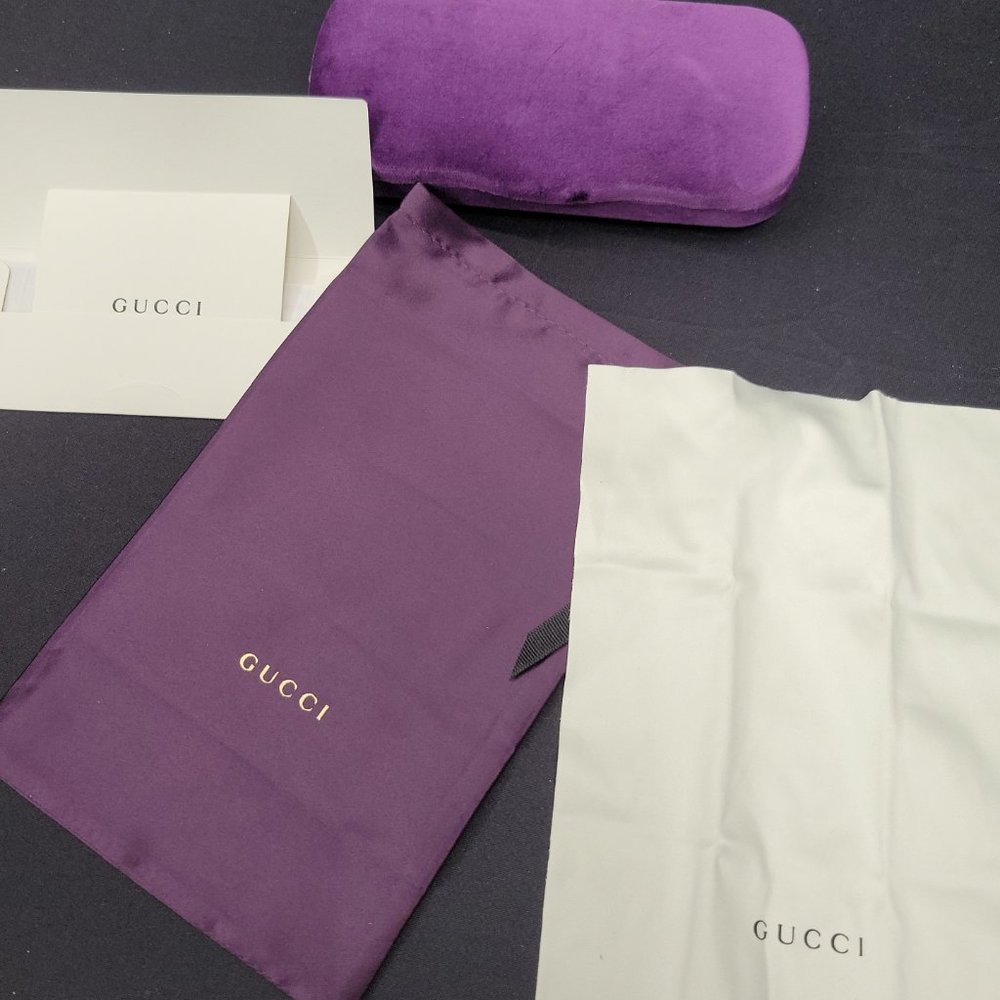 Gucci Velvet Sunglasses Case-Men-Purple